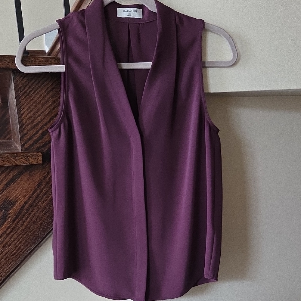 🚨 Last Chance: Babaton Aubergine Sleeveless Blouse
